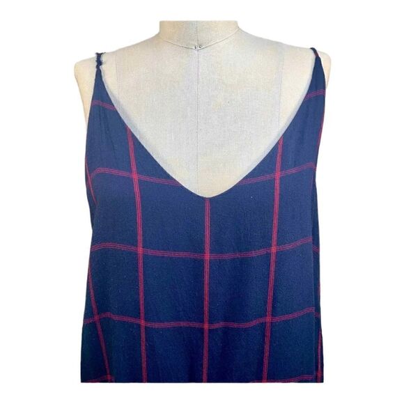 Rails | Suki Plaid Flannel Tartan Tank Slip Dress in Midnight Red | XS - Picture 4 of 10